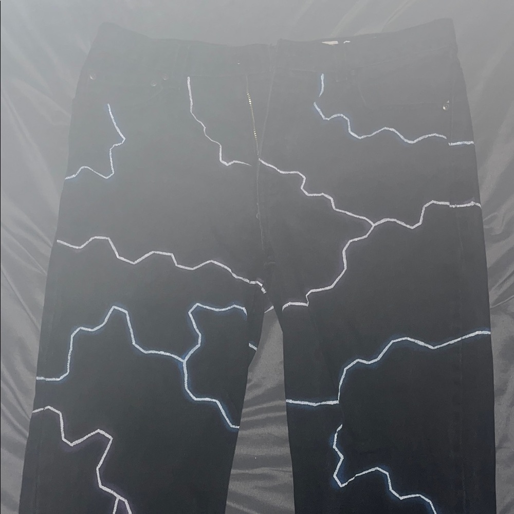 Men's Black Lightning Skinny Jeans